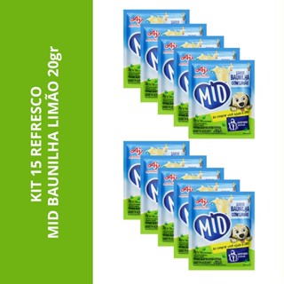 Kit 15 Refresco Mid Baunilha Limao 20Gr