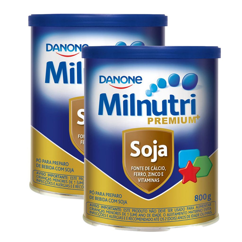 Kit 2X 800g Milnutri Premium Soja Danone em Oferta na Shopee