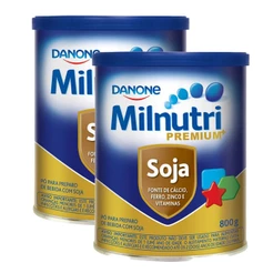 Kit 2X 800g Milnutri Premium Soja Danone