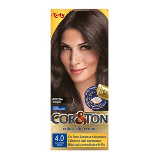Tintura Creme Cor&Ton Niely Castanho Médio 4.0 Mini Kit