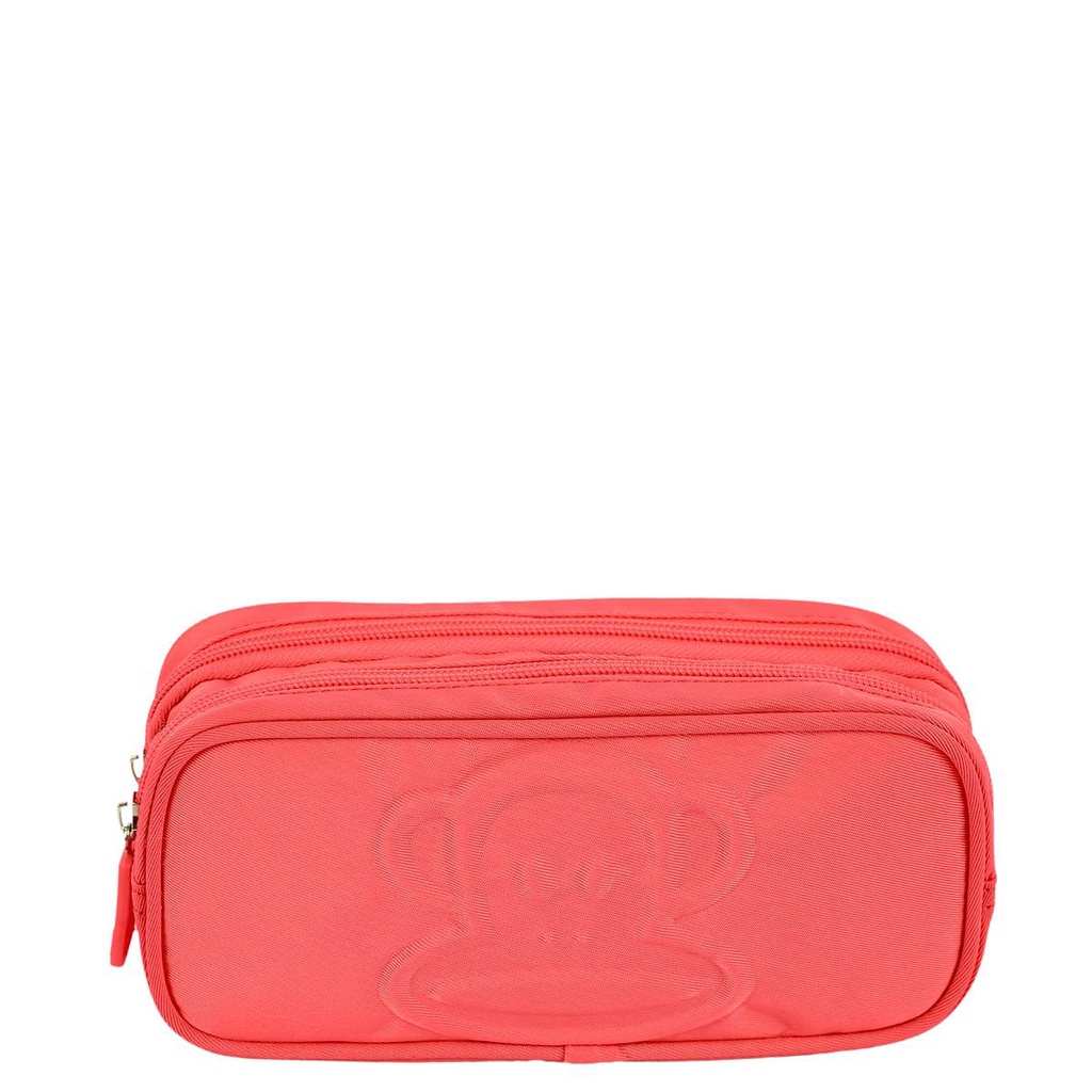 Estojo 2 Compartimentos Paul Frank T03 - Neon Papaya