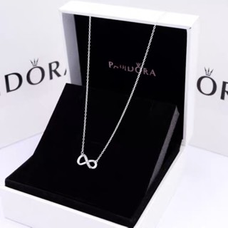 Colar de Prata S925 de Alta Qualidade Colar PAN Feminino Lucky Endless Necklace Fashion Jewelry Gift
