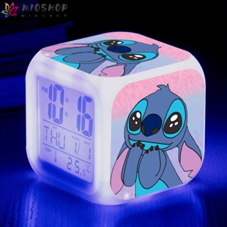 Relógio Digital MIOSHOP Alram Clock , Mudança De Cor Luz Para Quarto De Crianças Decorações Lilo E Stitch De Cartoon Ajustável Em Plástico Impressão