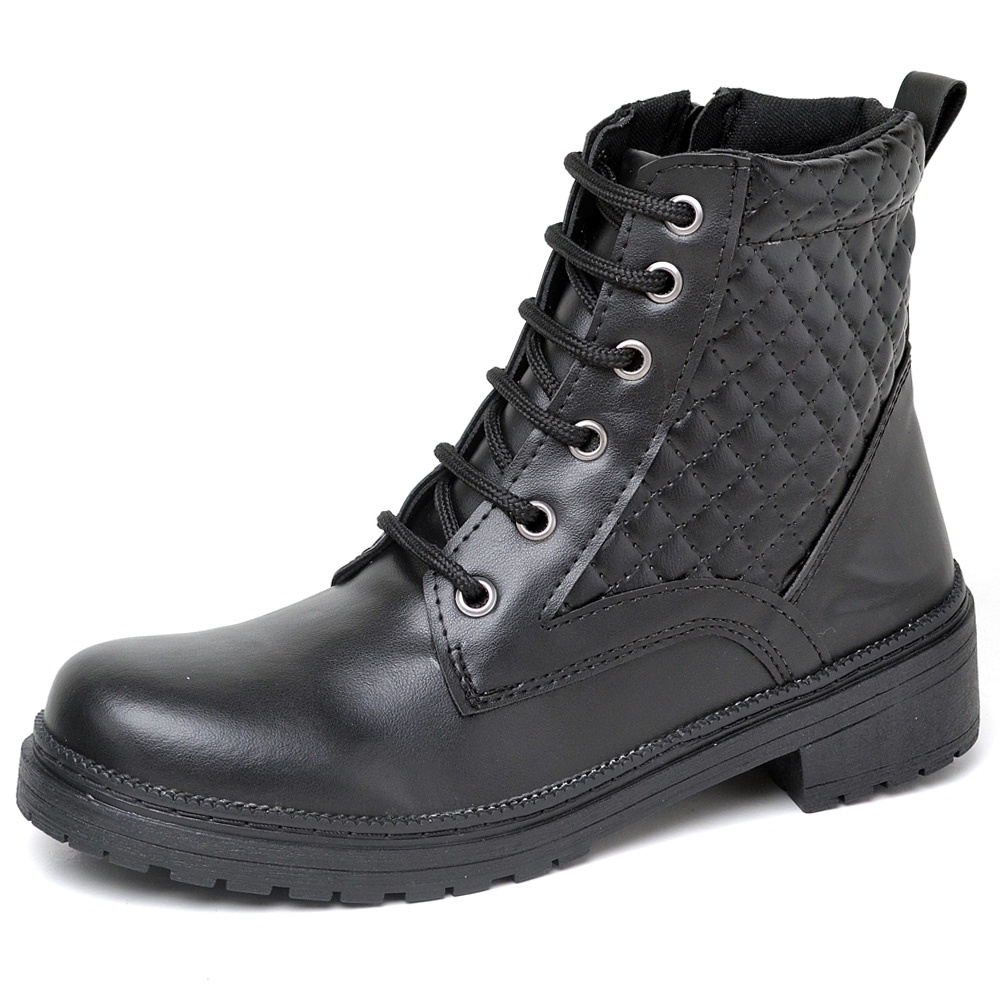 Bota Coturno Feminina Sola Costurada Moda Casual Conforto Dia a Dia FH Vestuários