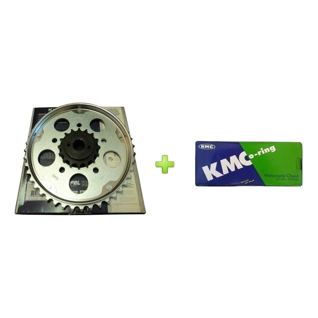 Relação Completa Honda Shadow 600 44x16 90/05 Riffel + Kmc