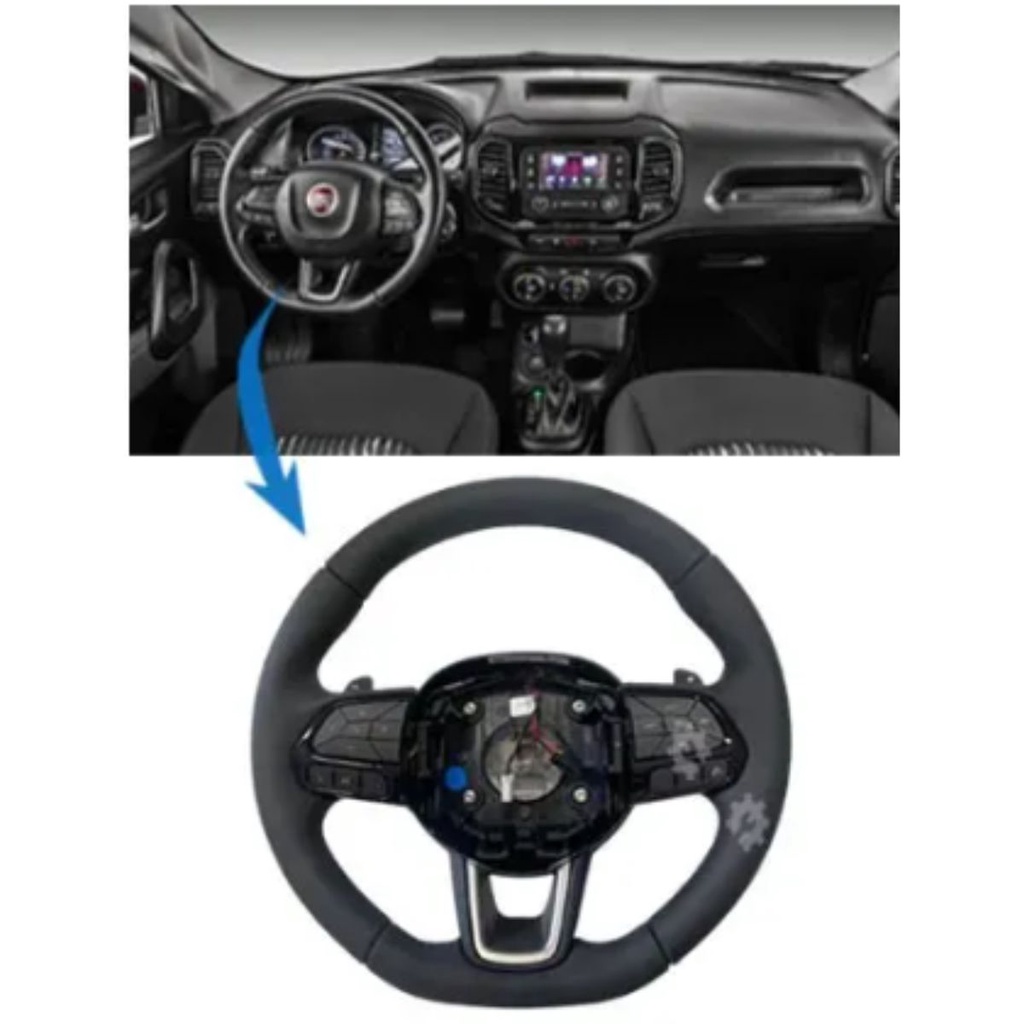 Volante Couro Paddle Shift Comando Som Chicote Toro Original