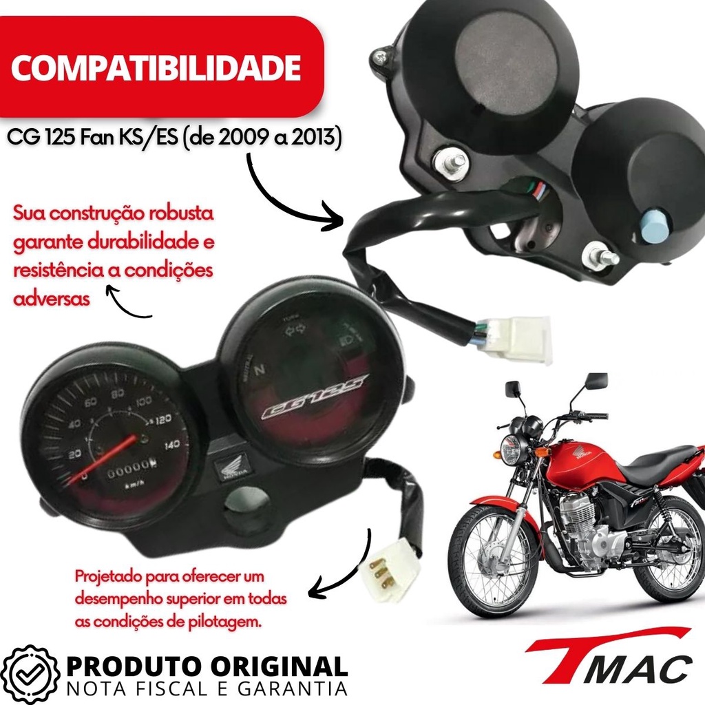 Painel Cg 125 Fan Ks Es 2009 2010 2011 2012 2013 Completo — imagem 2 de 2