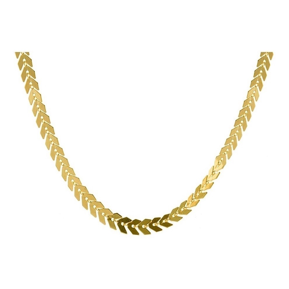 Colar Choker Escama De Peixe Tendência Folheado A Ouro 18k Envio já ref011