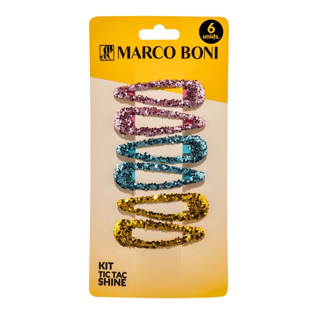 Kit 6 Tic Tac Cabelo Shine Brilho Adulto Infantil Marco Boni