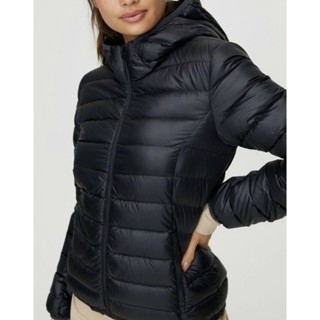Jaqueta nylon feminina impermeável capuz removível pronta entrega