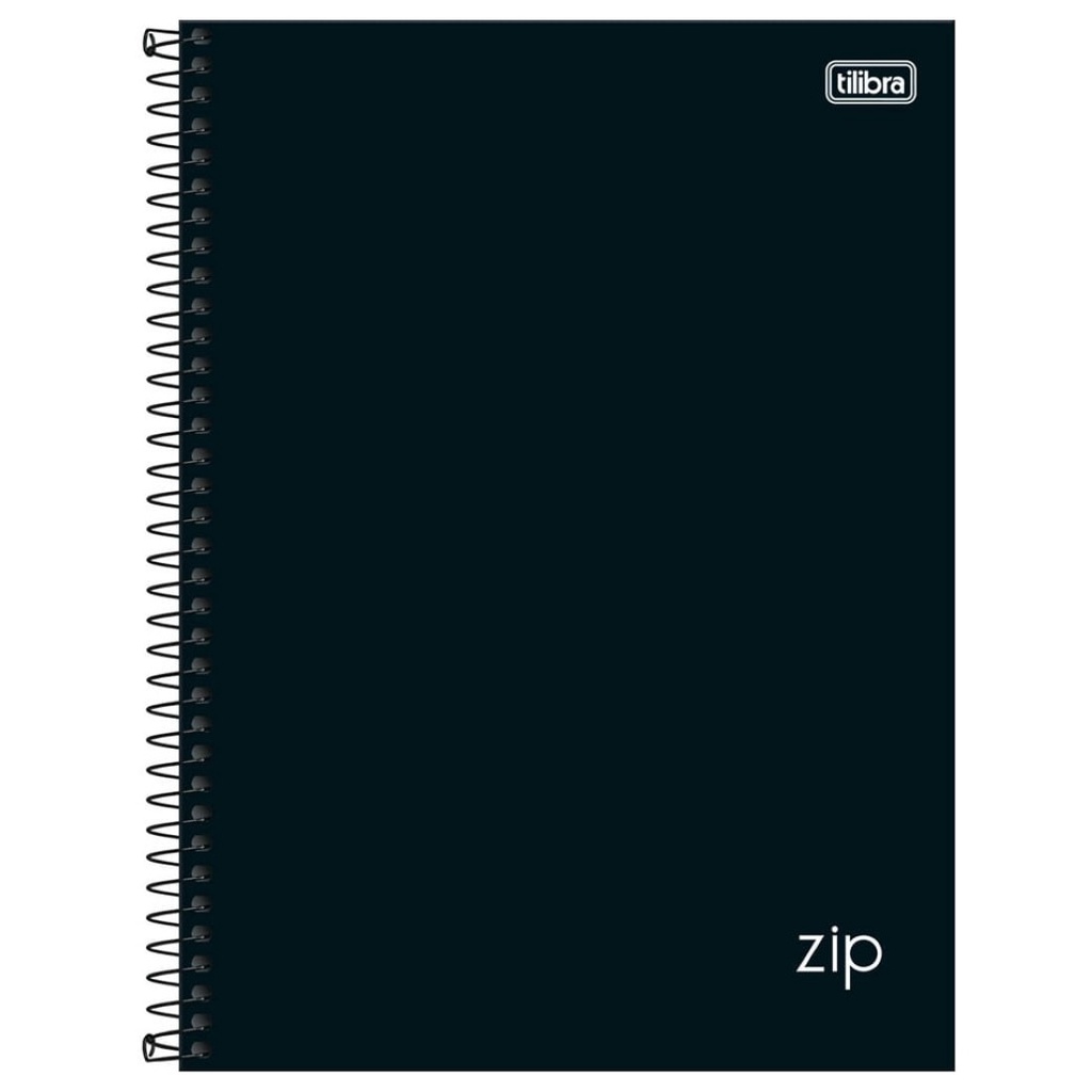 Caderno Universitário 20 Matérias Zip Preto Tilibra