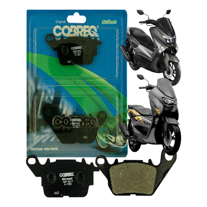 Pastilha De Freio Dianteira Yamaha Nmax 150 160 Abs Fazer YS 125 150 Crypton 2009 2010 2011 2012 2013 2014 2015 2016 2017 2018 2019 2020 2021 2022 Original Cobreq em Oferta na Shopee