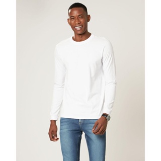 Camiseta Básica Masculina Punho Aplicado Em Algodão em Oferta na Shopee