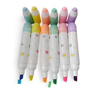 Kit Mini Marca Texto Modelo Lapis Tons Pasteis 6 Cores em Oferta na Shopee