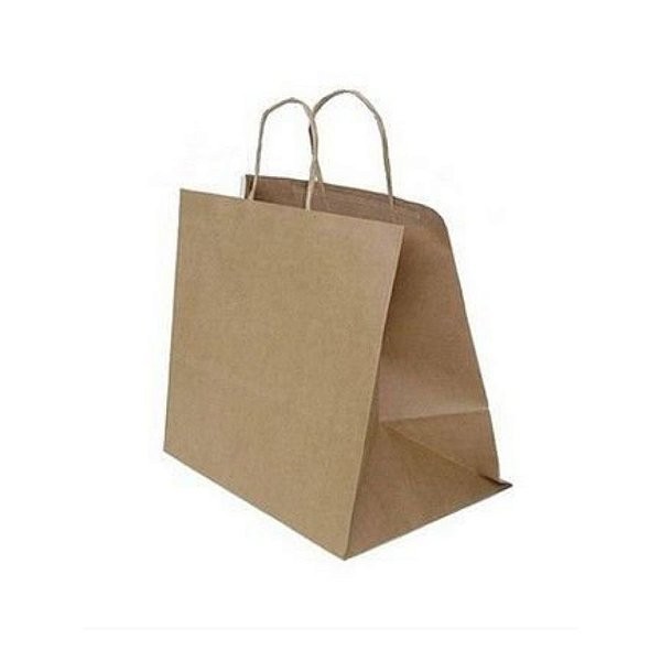 Sacola de Papel 23,5x17x34cm - Kraft - Fundo Largo - Ref 5911 - 50 unidades - WMA - Rizzo