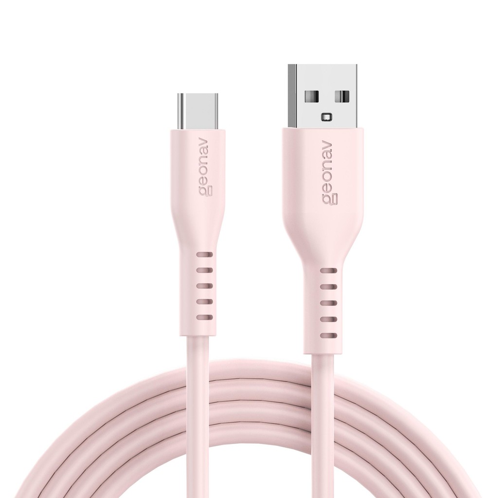 Cabo em Silicone Flexível USB-A para USB-C 38W 1,5m Geonav - Mobile & Gadgets