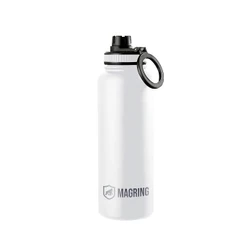 Gshield Garrafa Térmica em Aço Inoxidável MagRing 950ml Função Tripé com Suporte MagSafe para Celular, Branca