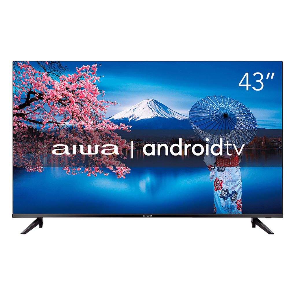 Smart TV Aiwa 43" Android Full HD Borda Ultrafina Wi-Fi HDR10 AWS-TV-43-BL-02-A - Home Appliances