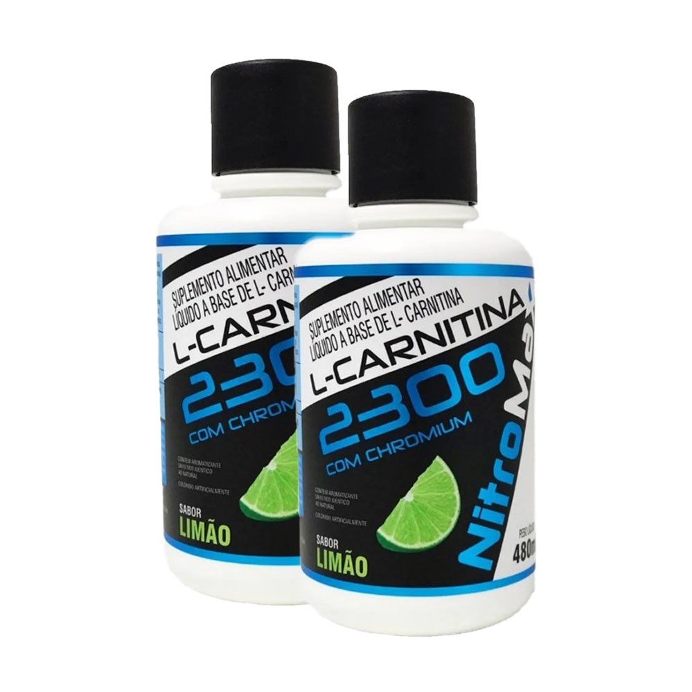 2X L-CARNITINA 2300 COM CHROMIUM 480ML SABOR LIMÃO
