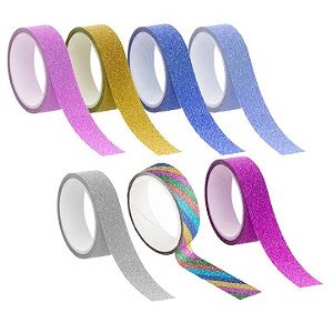 Fita Adesiva Glitter - 01 unidade - Rizzo Embalagens em Oferta na Shopee