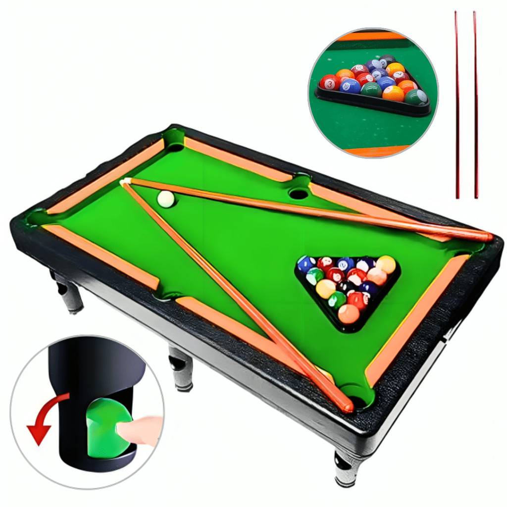 Mesa De Bilhar Completa Brinquedo Infantil Sinuca Portátil