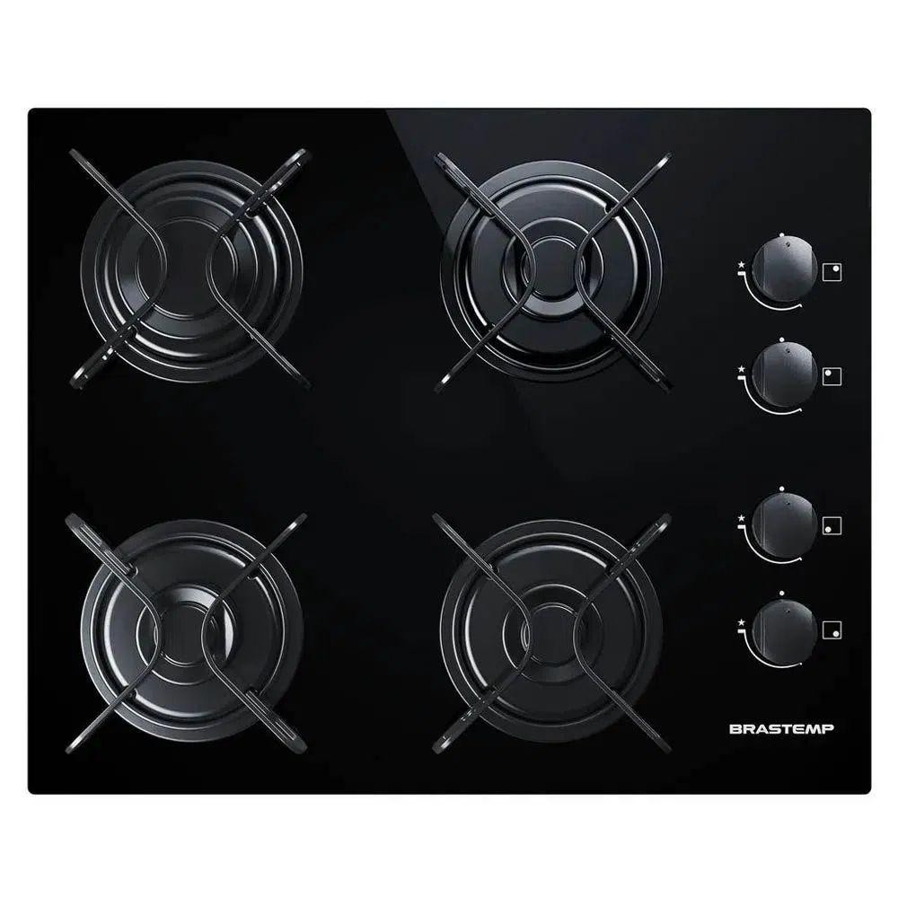Cooktop Brastemp Ative 4 Bocas Vidro Preto Chama Rápida Bivolt - Home Appliances