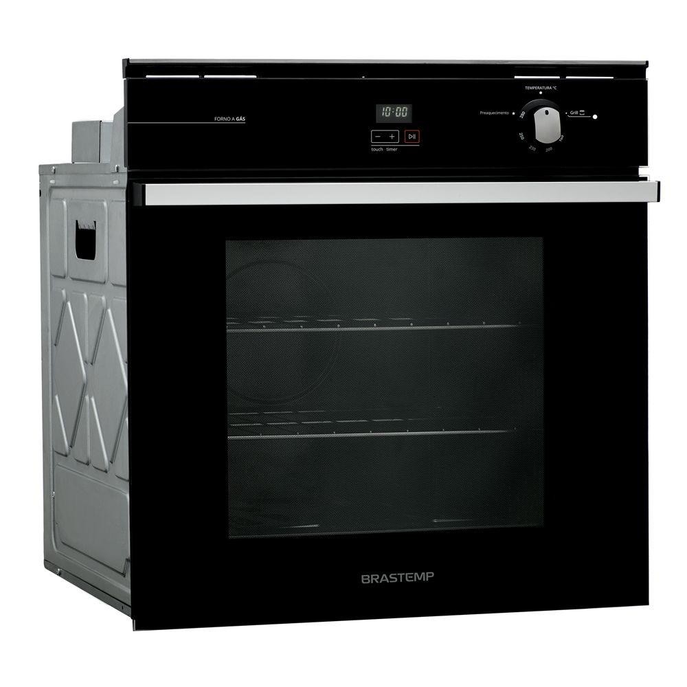 FORNO DE EMBUTIR A GAS BRASTEMP BOA84 - PRETO 78L 220V - (BOA84AERNA) em Oferta na Shopee