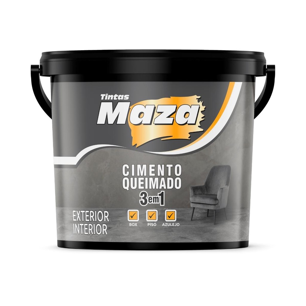 Cimento Queimado Maza Para Piso 3em1 23Kg