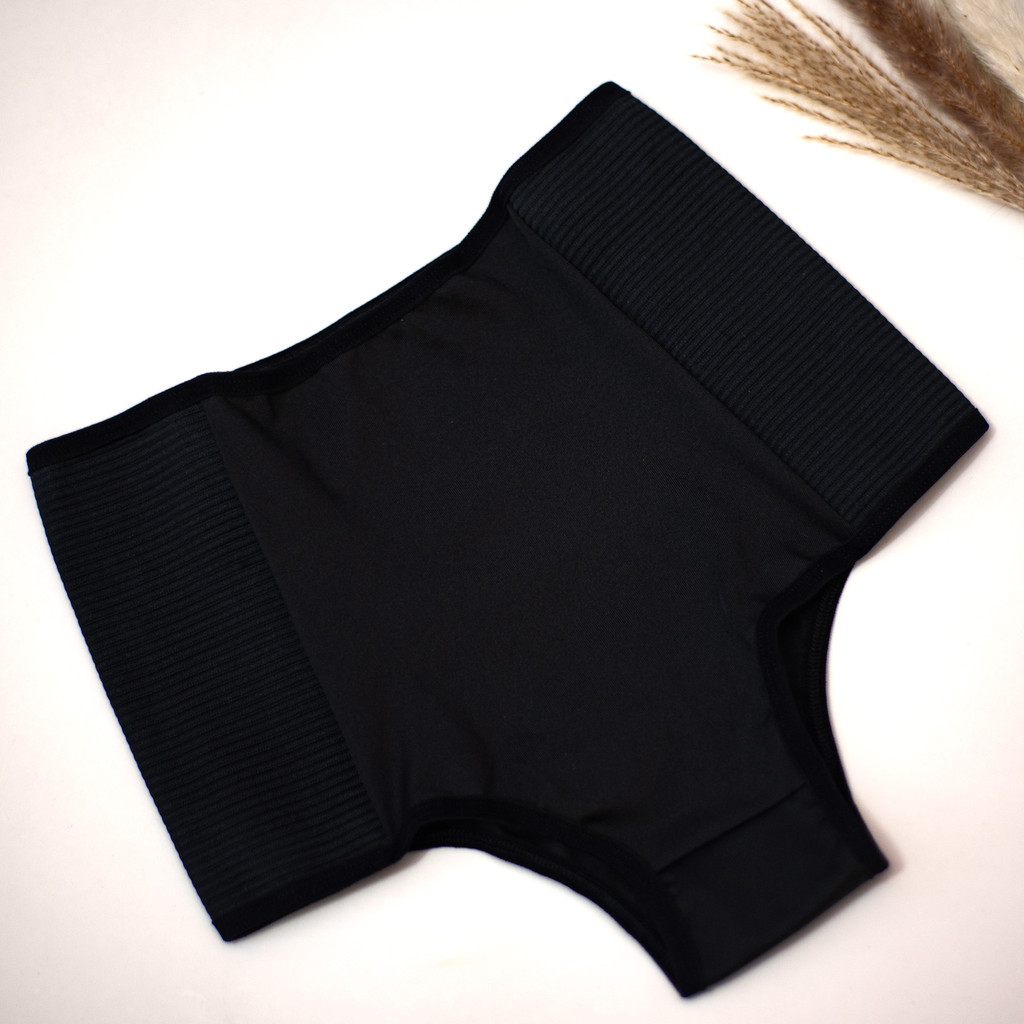 Kit 3 Calcinhas Cinta Lateral Modeladora Cós Alta Segura Barriga