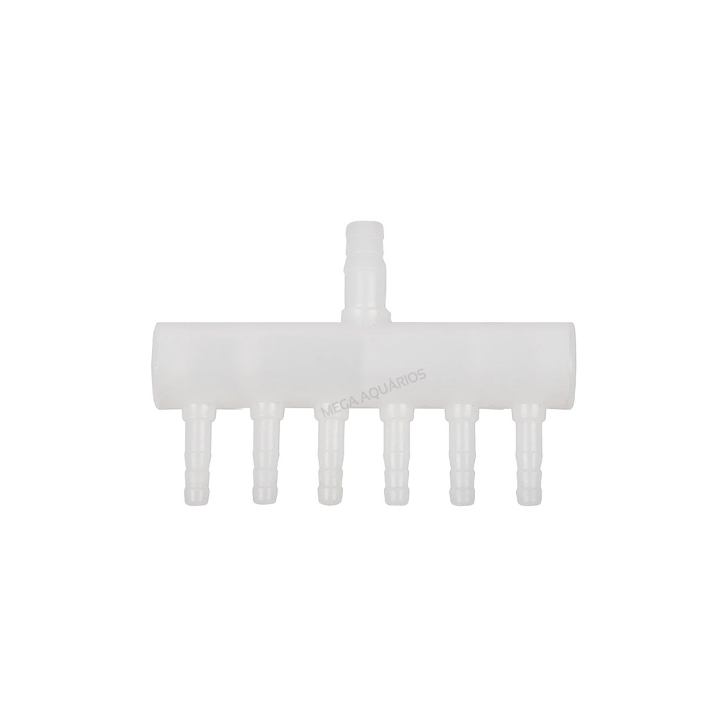 Divisor de ar plástico com 6 saídas 4mm para compressor bomba de ar aerador pedra porosa aquário