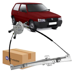 Máquina Vidro Elétrica Dianteira Uno 1984 a 2010 2 Portas