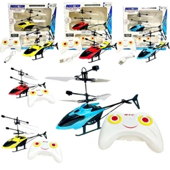 Brinquedo Helicóptero Sensorial com LED - Voa Automaticamente para Crianças Diversão