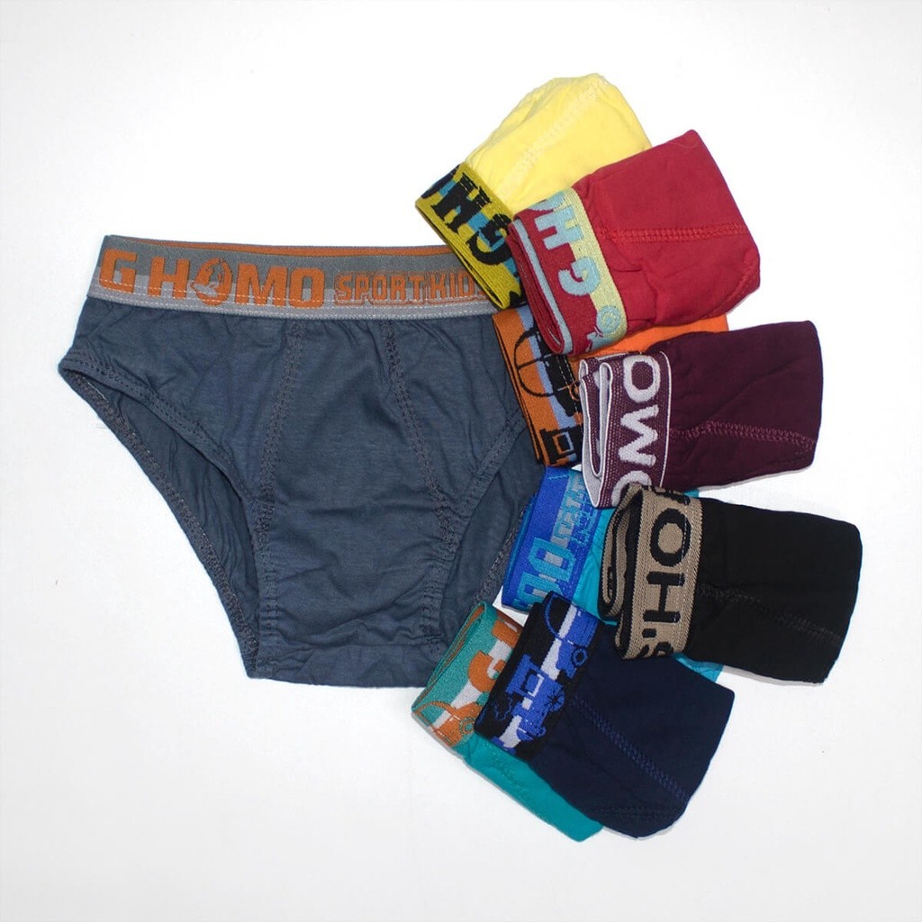 Kit com 12 e 6 Cuecas Infantis Slip em Algodão – Cós Tradicional e Antialérgico em Oferta na Shopee