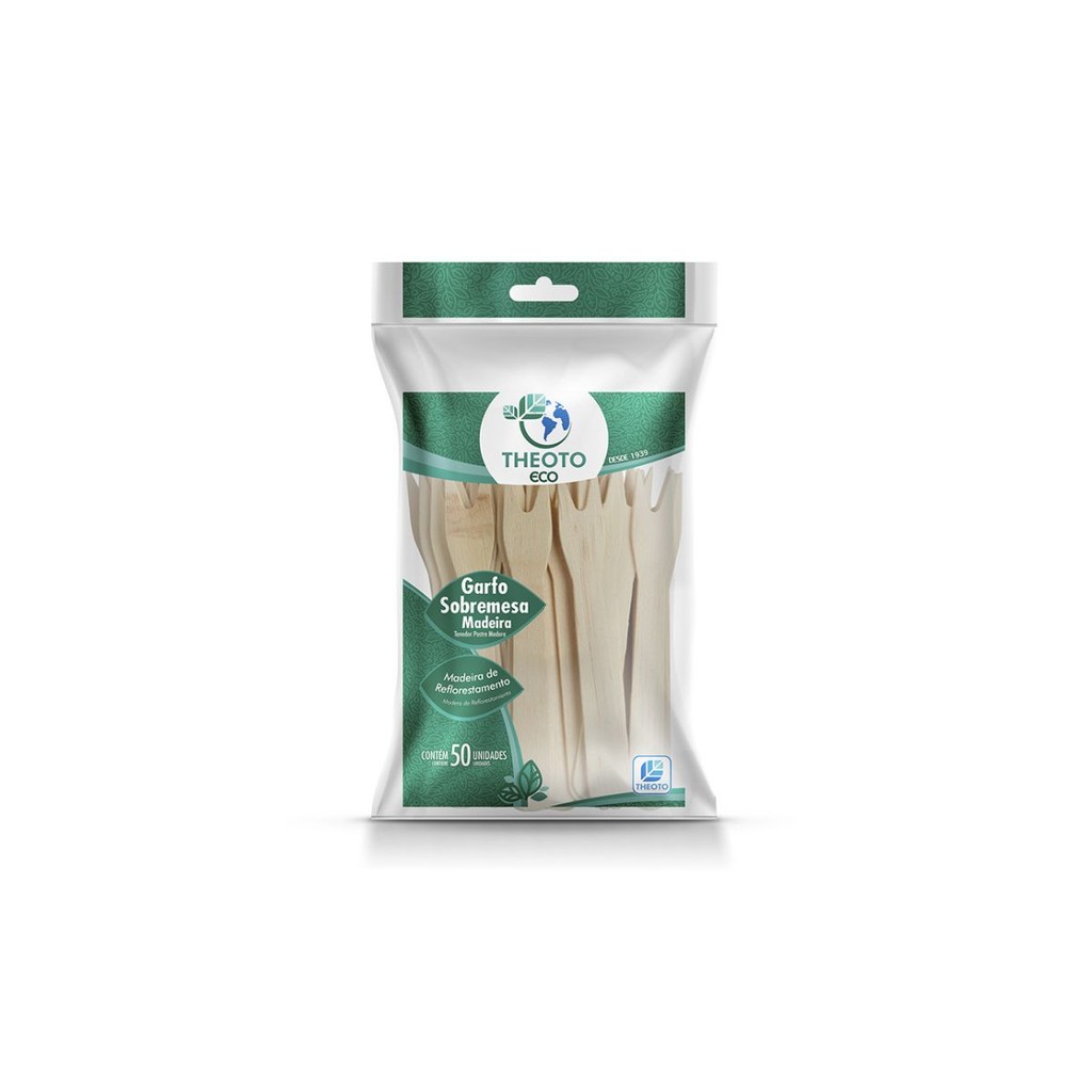 Garfo Sobremesa Madeira Com 50 Unidades Theoto para Sobremesa Doces Bolos em Oferta na Shopee