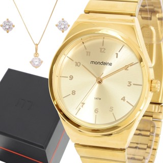 Relógio Feminino Mondaine Dourado Original 1 Ano de Garantia