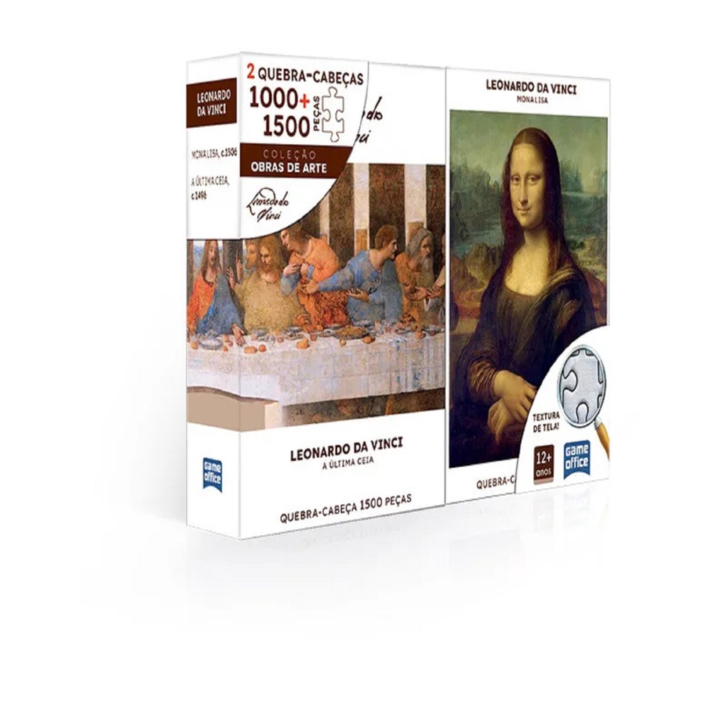 Quebra Cabeça Leonardo da Vinci - Monalisa e a ultima ceia - Game Office