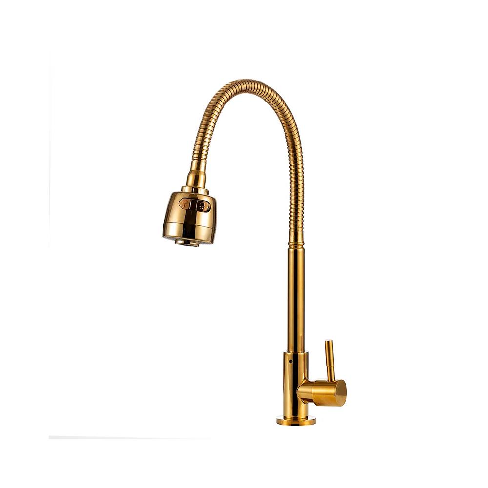 Torneira para cozinha em aço inox Jaguaribe Pingoo - Dourado em Oferta na Shopee