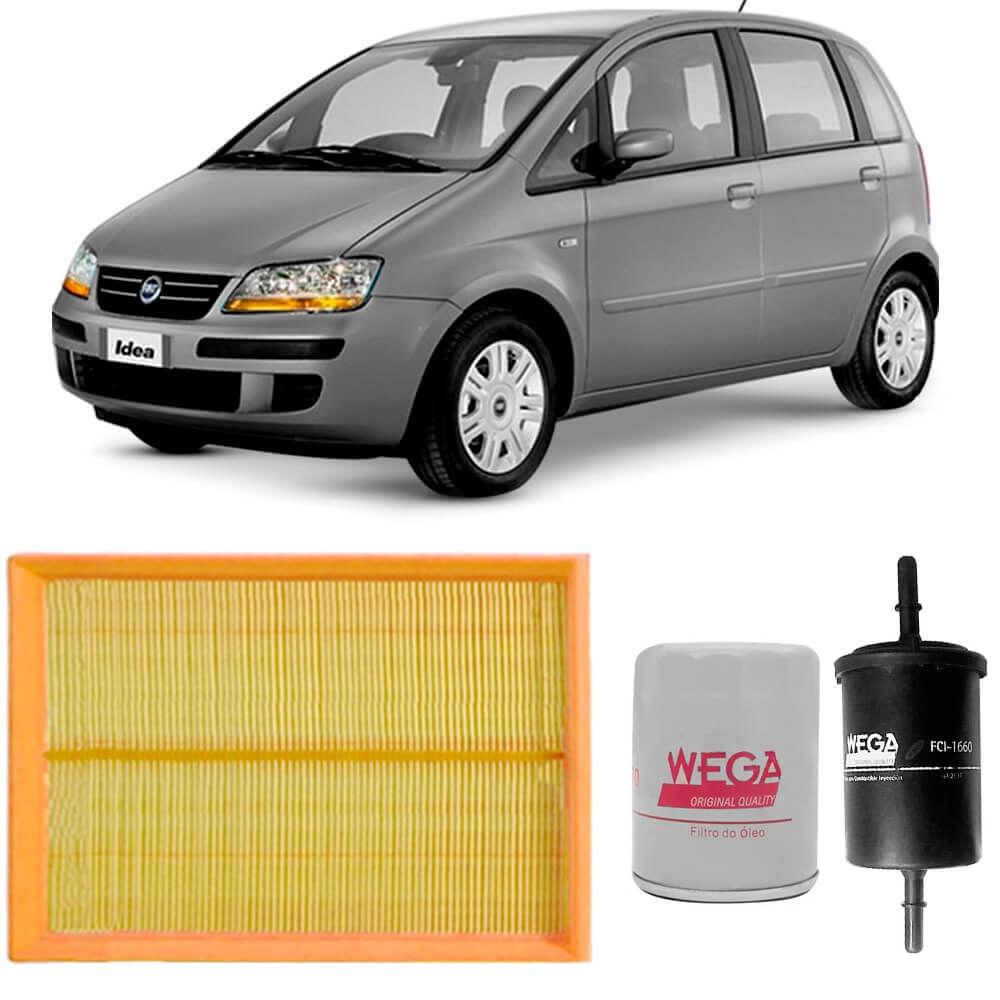 Kit Filtro Ar Óleo Combustível Fiat Idea 1.8 2005 A 2010 em Oferta na Shopee
