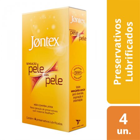 Camisinha jontex sensação pele com pele com 4 unidades