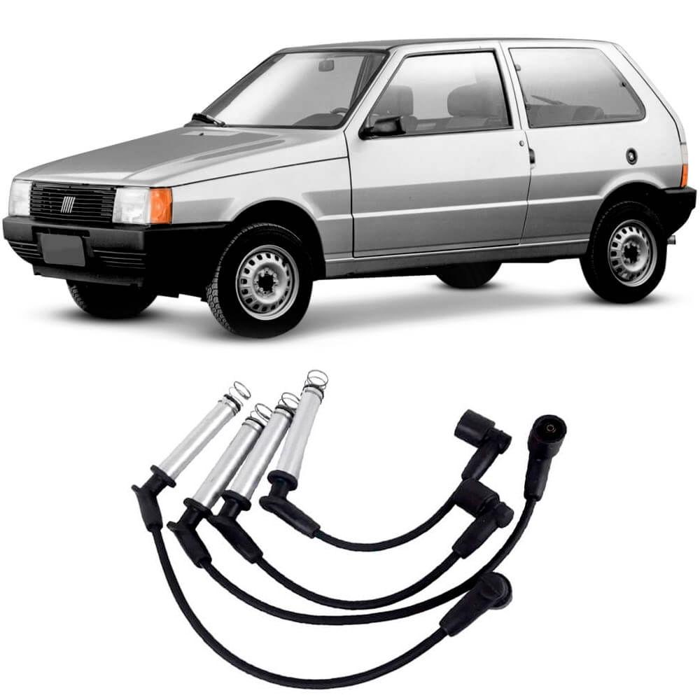Detalhes do Jogo Cabo Vela Ignição Fiat Uno 1.0 1.3 1.5 90 A 91 Ngk