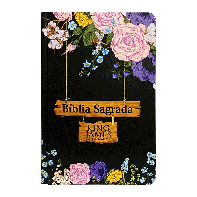 Bíblia Sagrada King James Atualizada | Slim | Letra Normal | Capa Dura | Jardim Preta em Oferta na Shopee