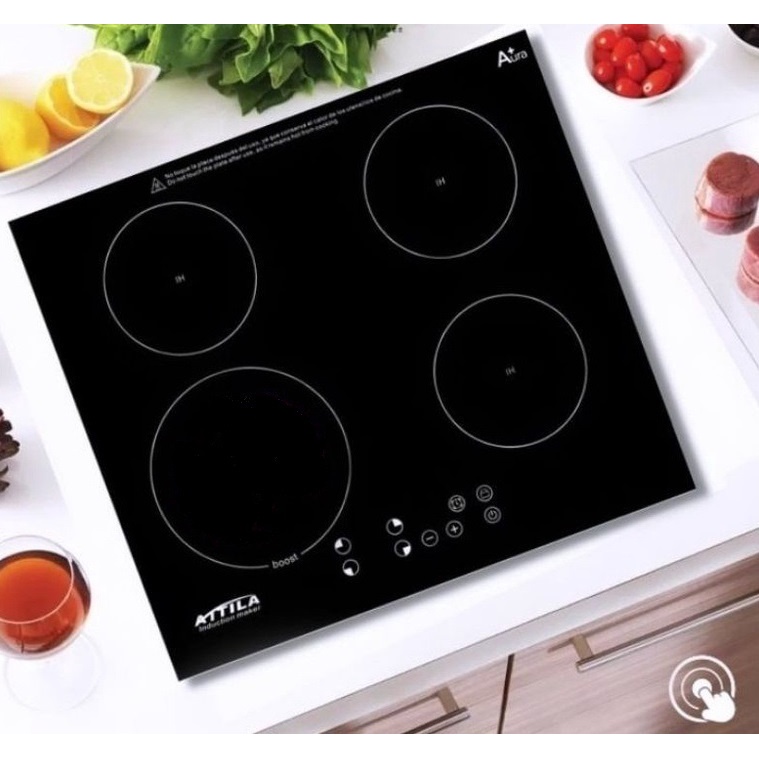 Cooktop Vedrocerâmica Indução 4 Bocas Attila Plus 220V