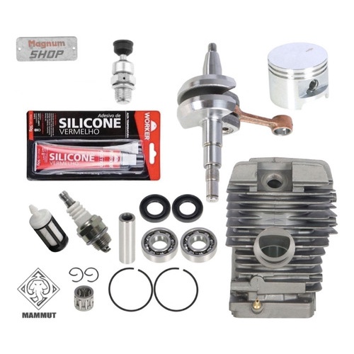 Kit Motor Válvula Cilindro Motosserra  Ms390 Ms 390