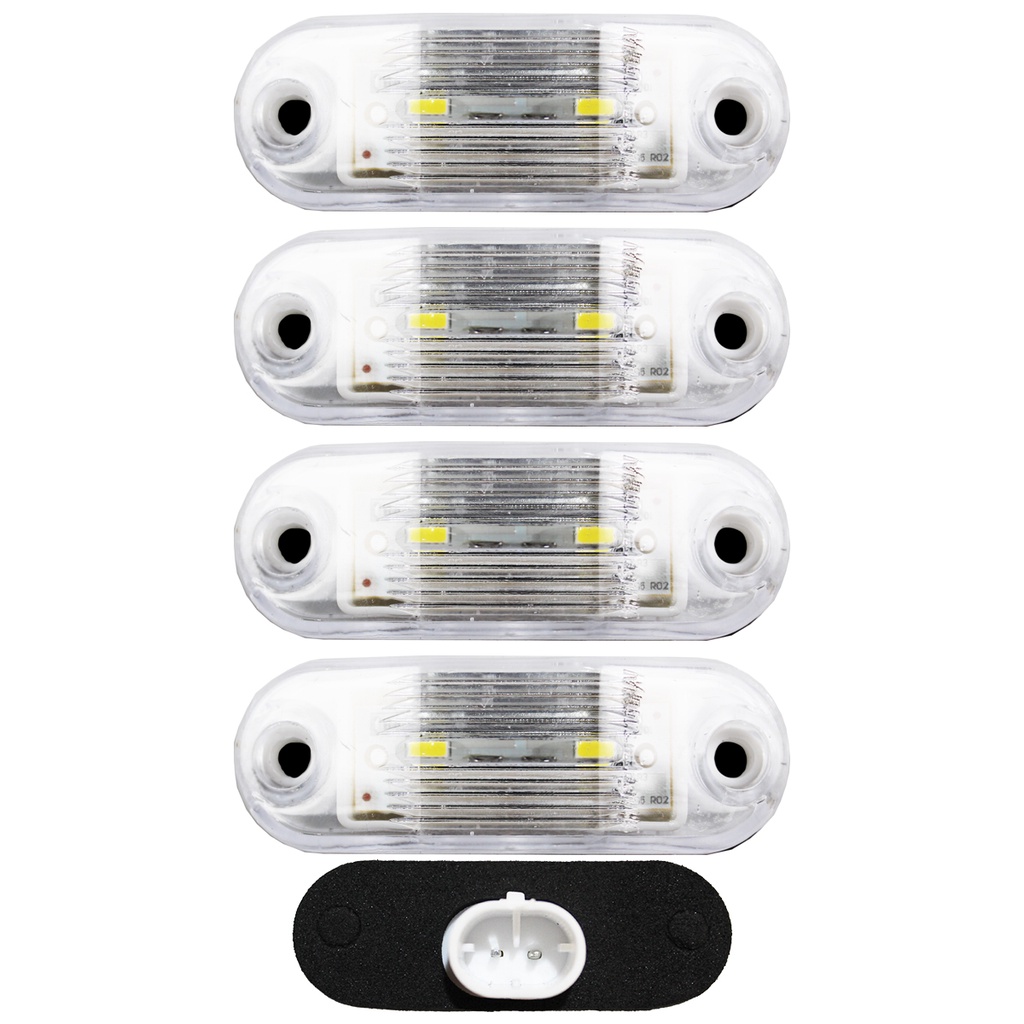 4 Lanterna Vigia Placa para Ônibus Caminhão 2 LED BIVOLT CR
