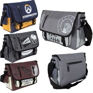 Mochila escolar bidimensional Estudante de mochila escolar Tóquio Meu vizinho Totoro Bolsa escolar de mensagens Ataque de mochila sobre relógio Satchel Anime Merchandise