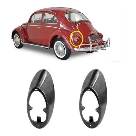 Par Carcaca Lente Lanterna Traseira Fusca 1200 1300 em Oferta na Shopee