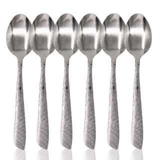 Kit 6 Colheres Grande Cabo De Decorado Aço inox top