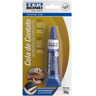 Cola de Sapateiro 30G - TEK BOND - Sapatos Tenis Carpetes Cola de Contato