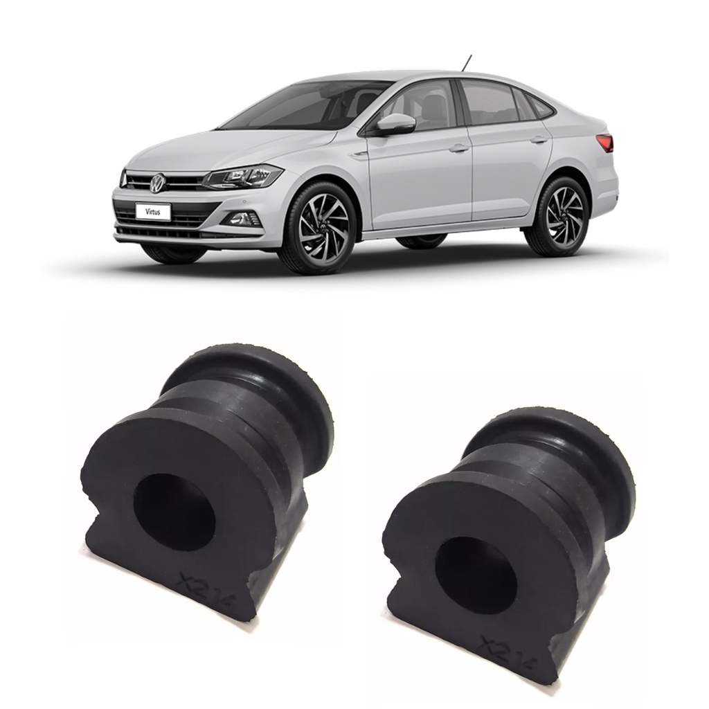 Par Bucha Barra Estabilizadora Dianteira Volkswagen Virtus 2018/... 18MM