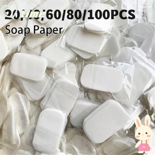 TIME1 20/50/60/80/100pcs Fatia De Lavagem De Mãos , Papel De Sabão Perfumado Limpo Para Banho , Comprimidos Portáteis em Oferta na Shopee